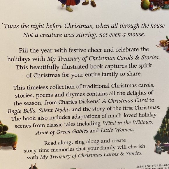 My Treasury Of Christmas Carols And Stories Hardcover Children’s Book - Picture 16 of 16